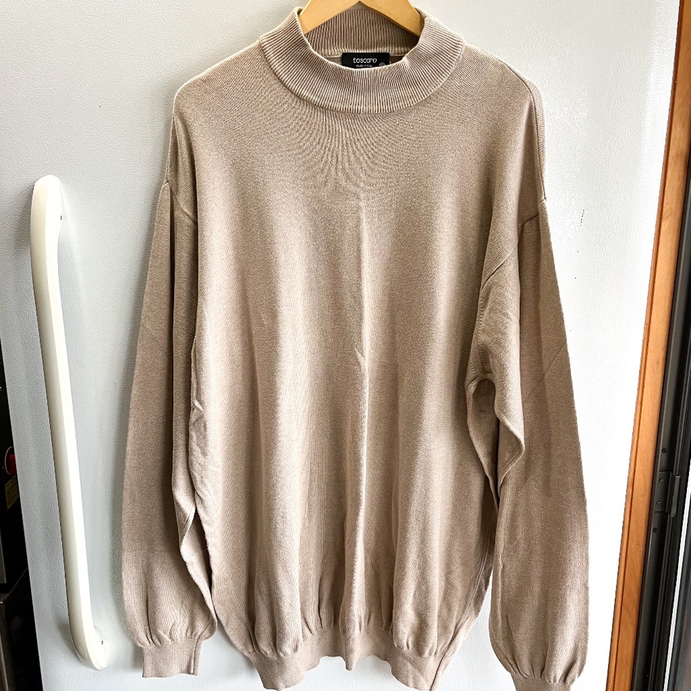 Toscano Mens XLT Mockneck Sweater Made in Italy